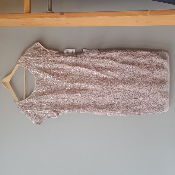 Connected Apparel Rose Gold/Nude Cocktail Dress
